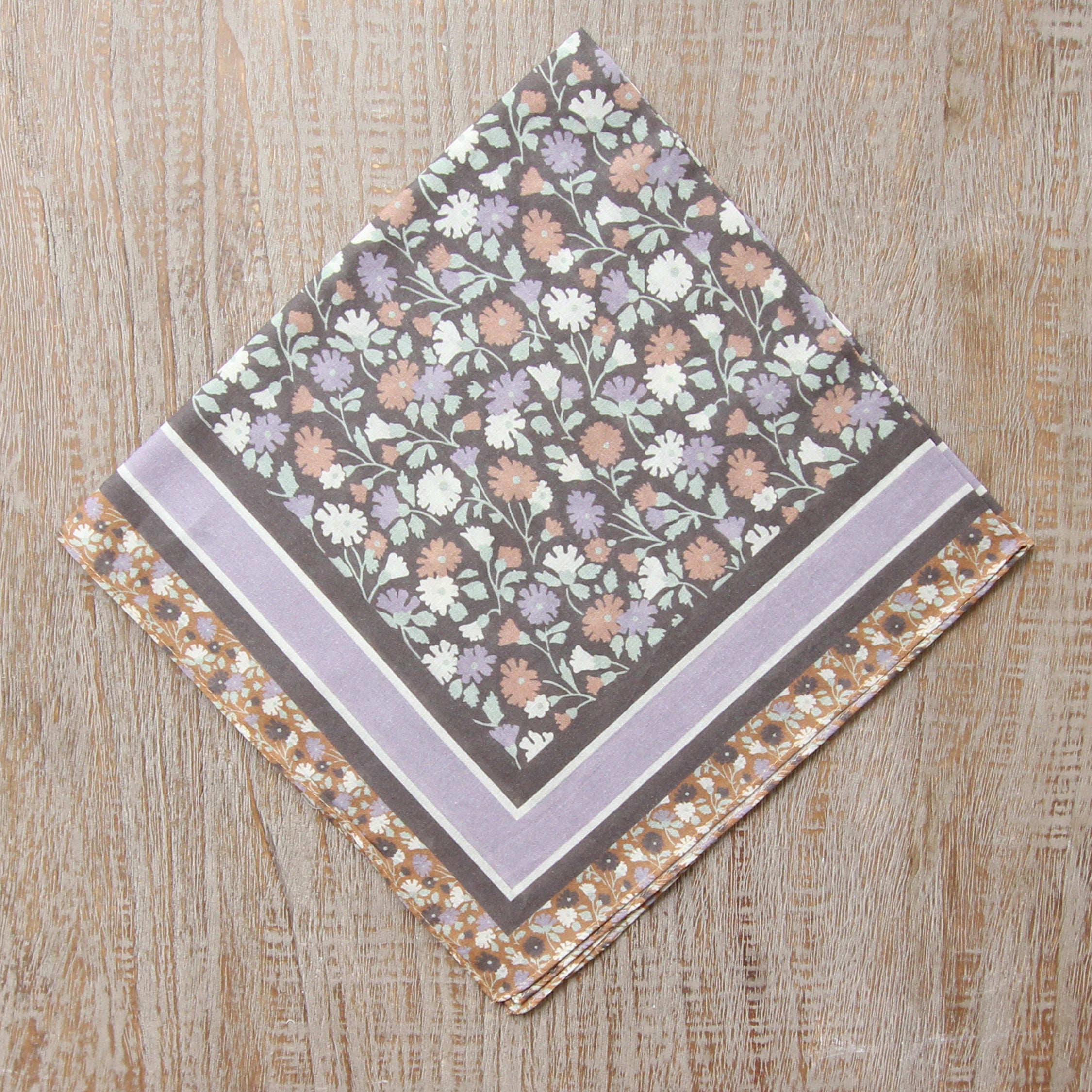 Bandana Cute Vintage Floral Lilac