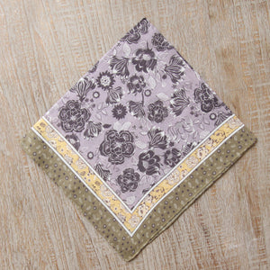 Bandana Simple Modern Bouquet Olive Lilac