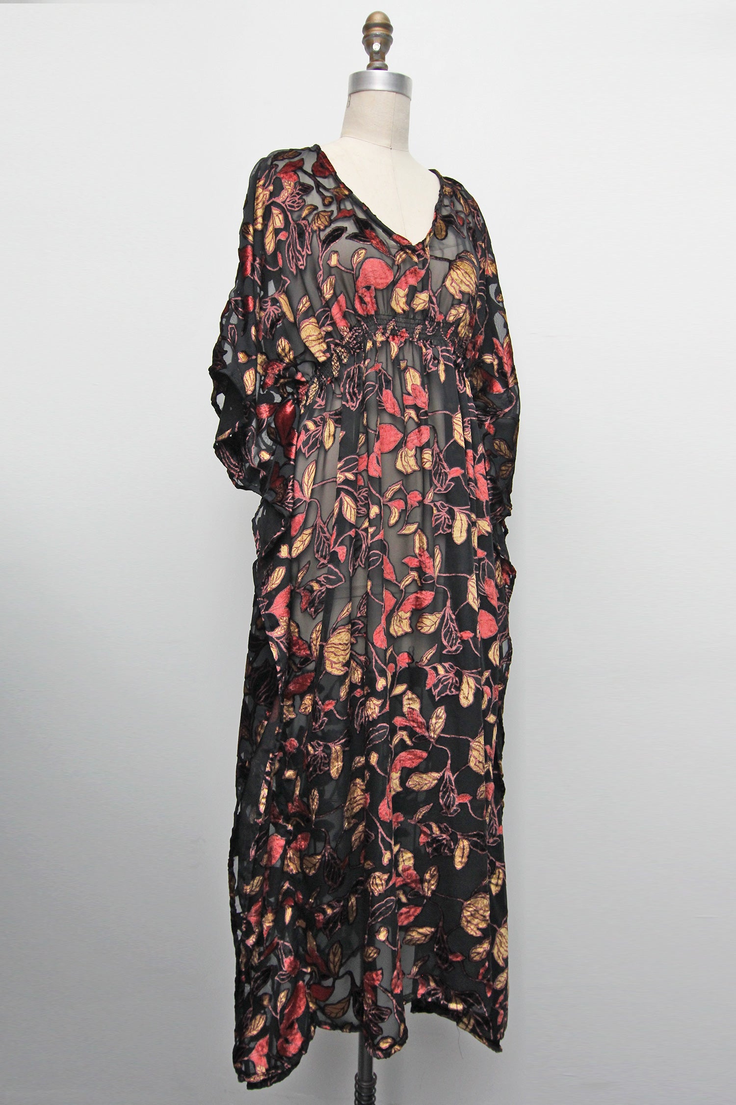 Burnout Velvet Kaftan Cinnamon