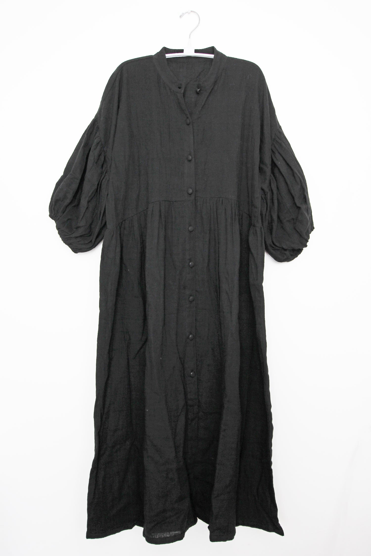 Dress Buttons Long Black