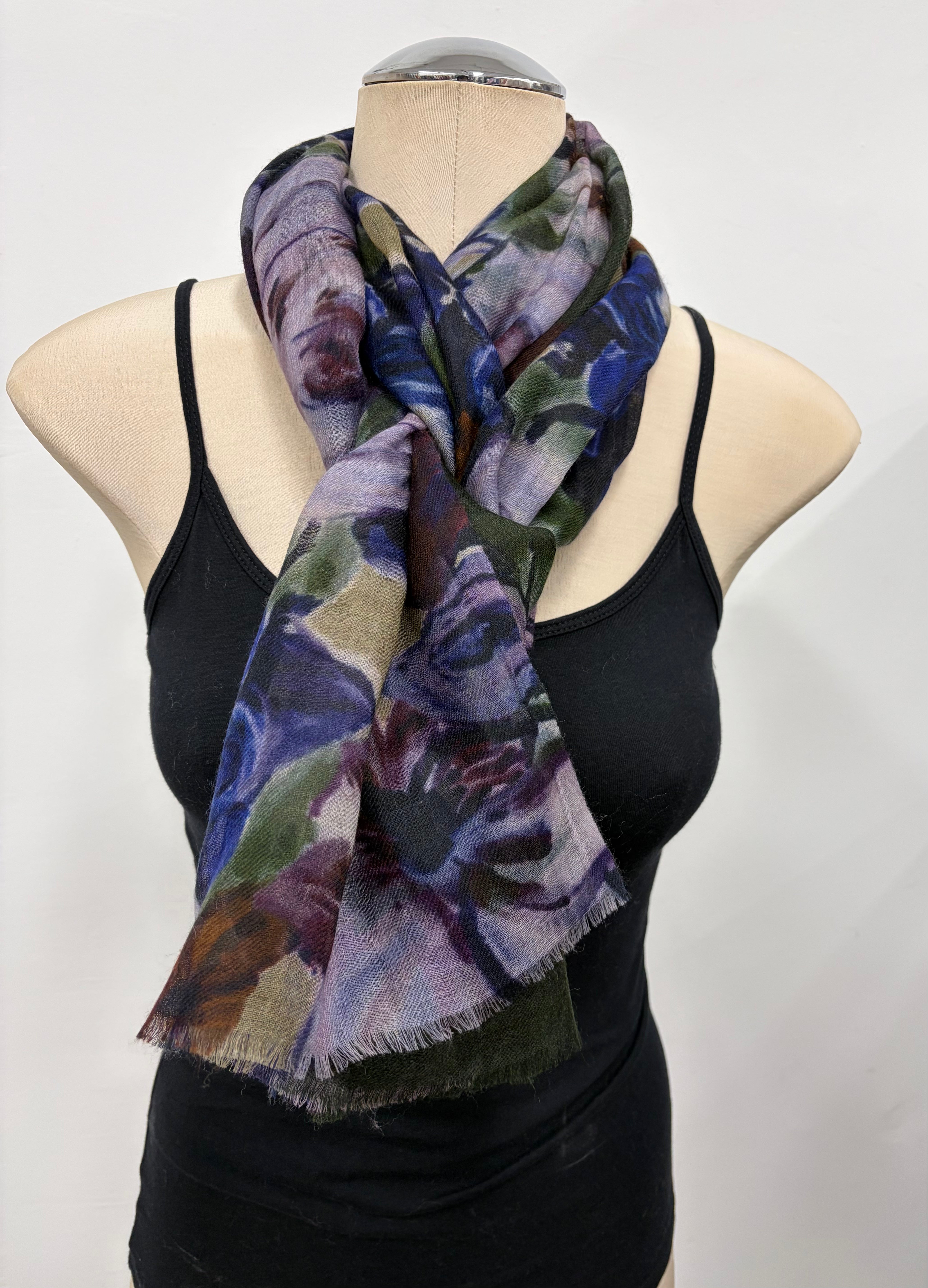 AutumnFloral Teal SuperfineWool