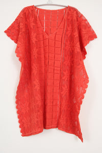 Kaftan Crochet Orange