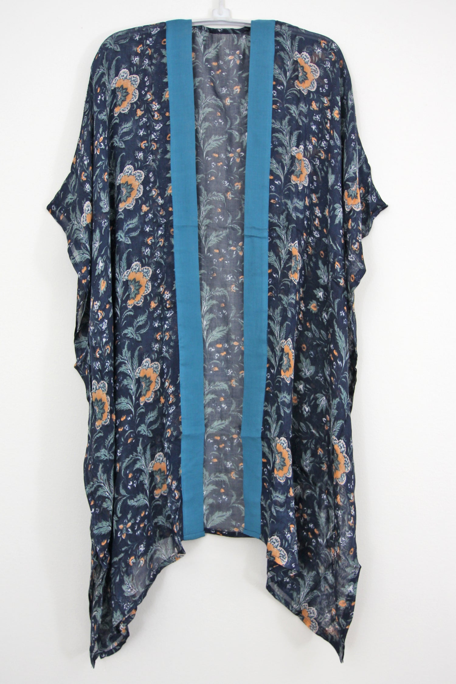 Kimono Border Paisley Blue