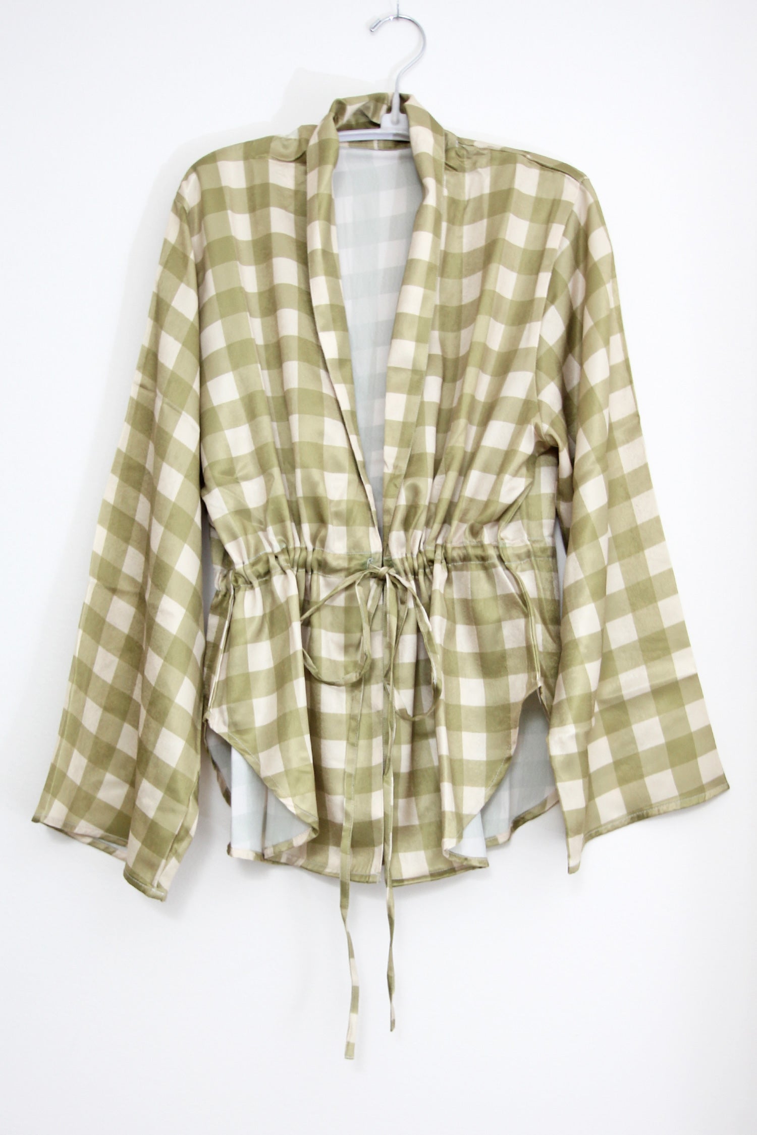 Kimono Jacket Gingham Olive