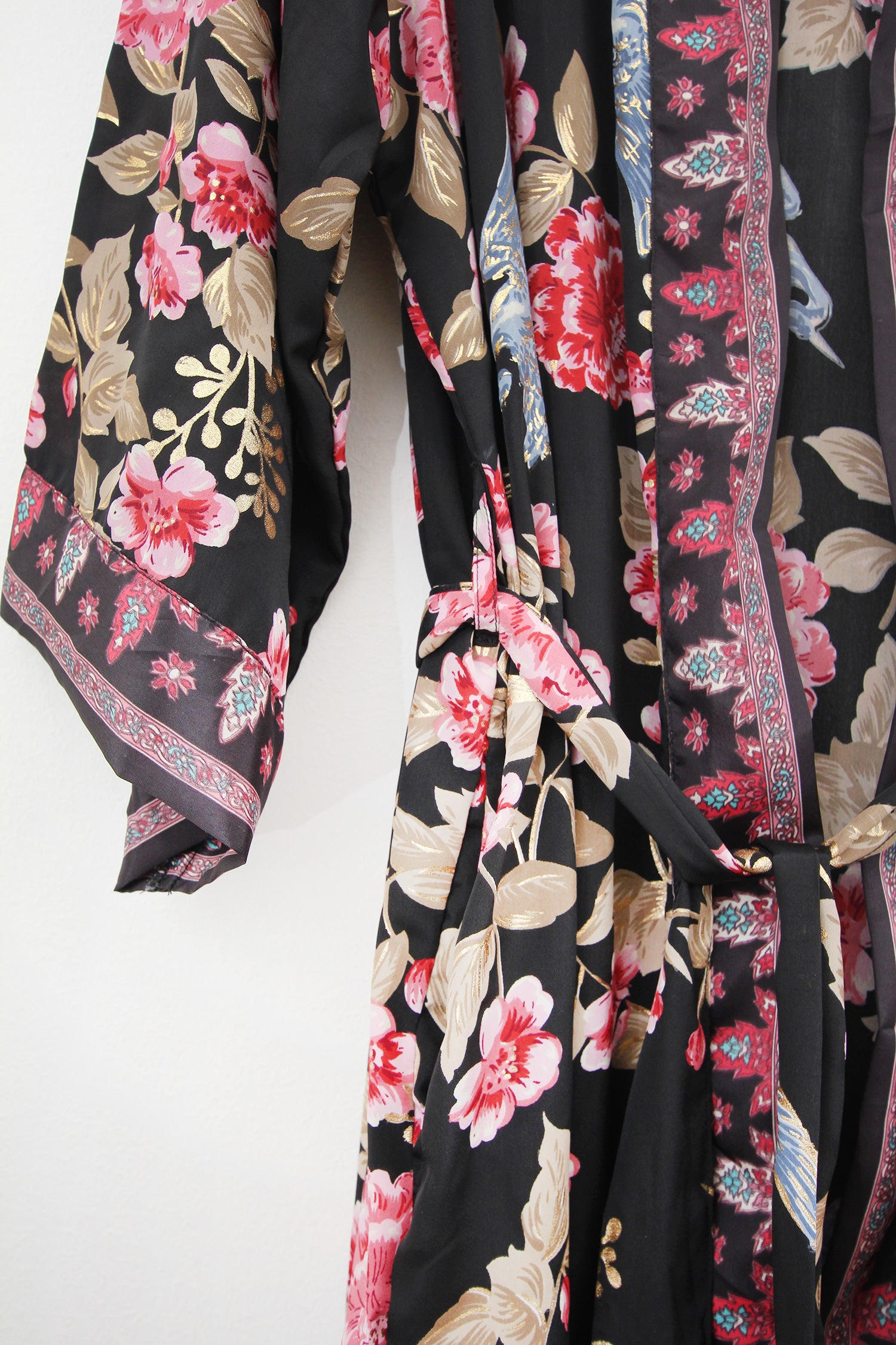 Kimono Robe Botanical Black