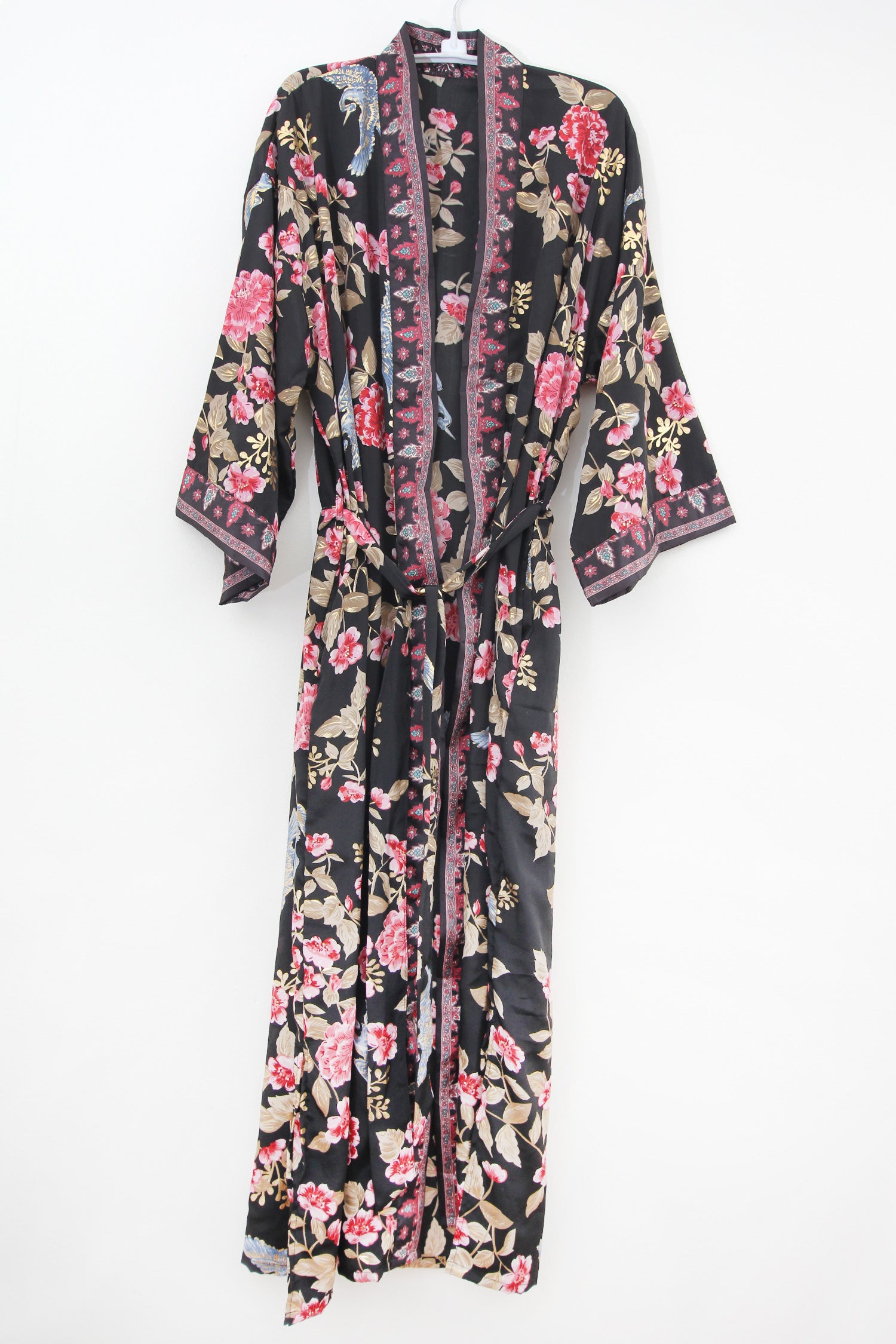 Kimono Robe Botanical Black