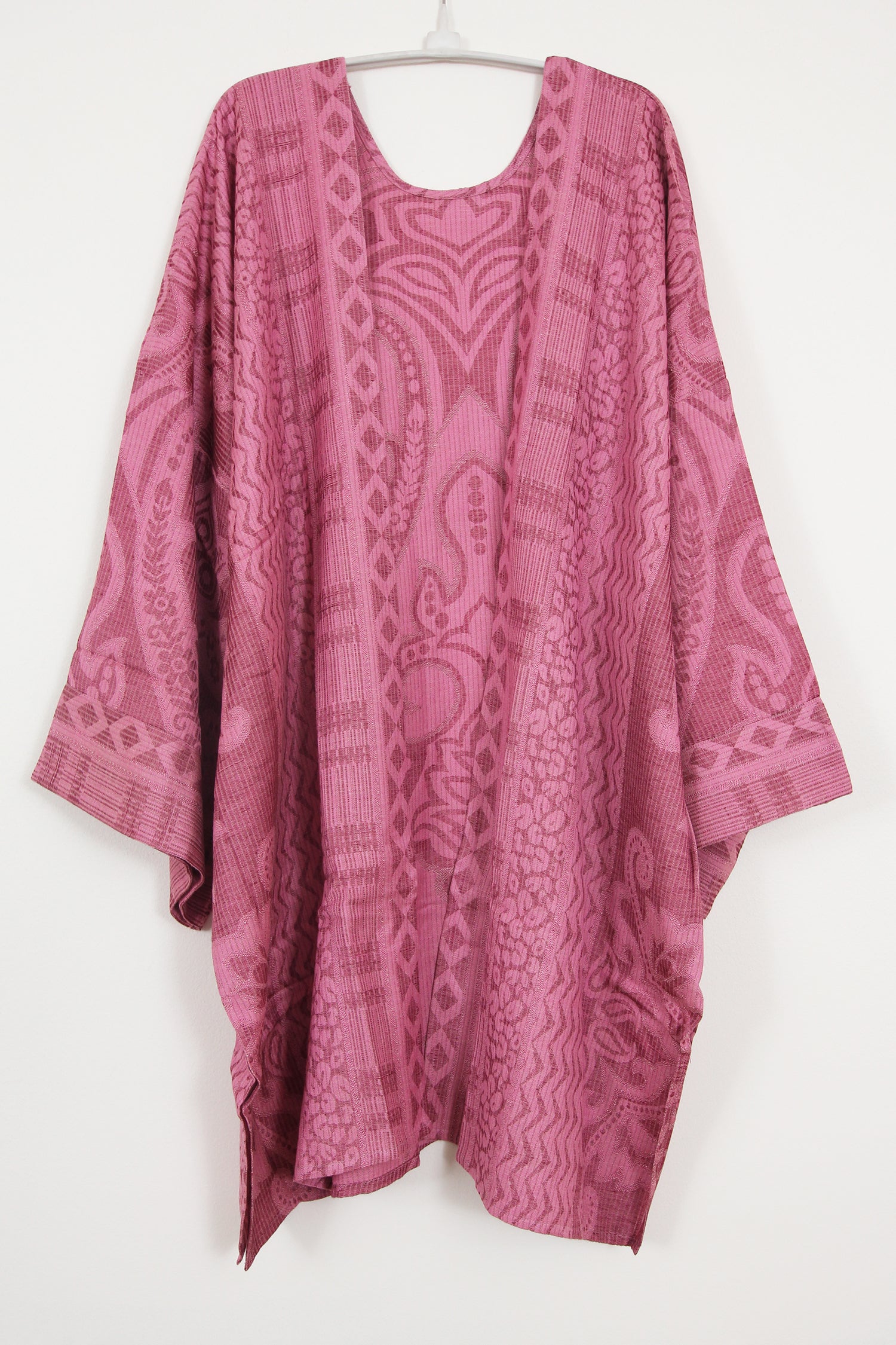 Kimono Robe Jacquard Paisley Berry