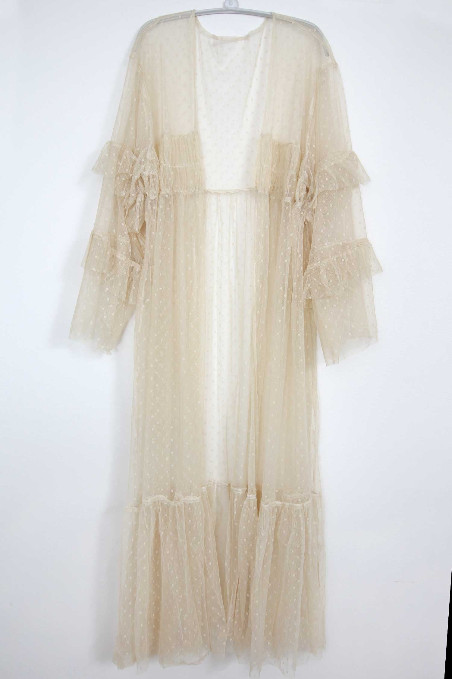 Kimono Ruffle Tulle Ivory