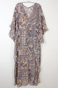 Kimono Ruffle Willow Patchwork Navy