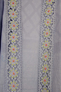Kimono Textured Beaded Lace Periwinkle