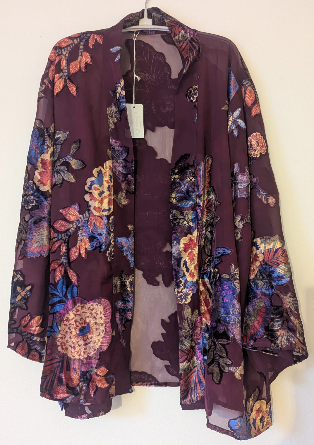 Kimono Velvet Wine Multi