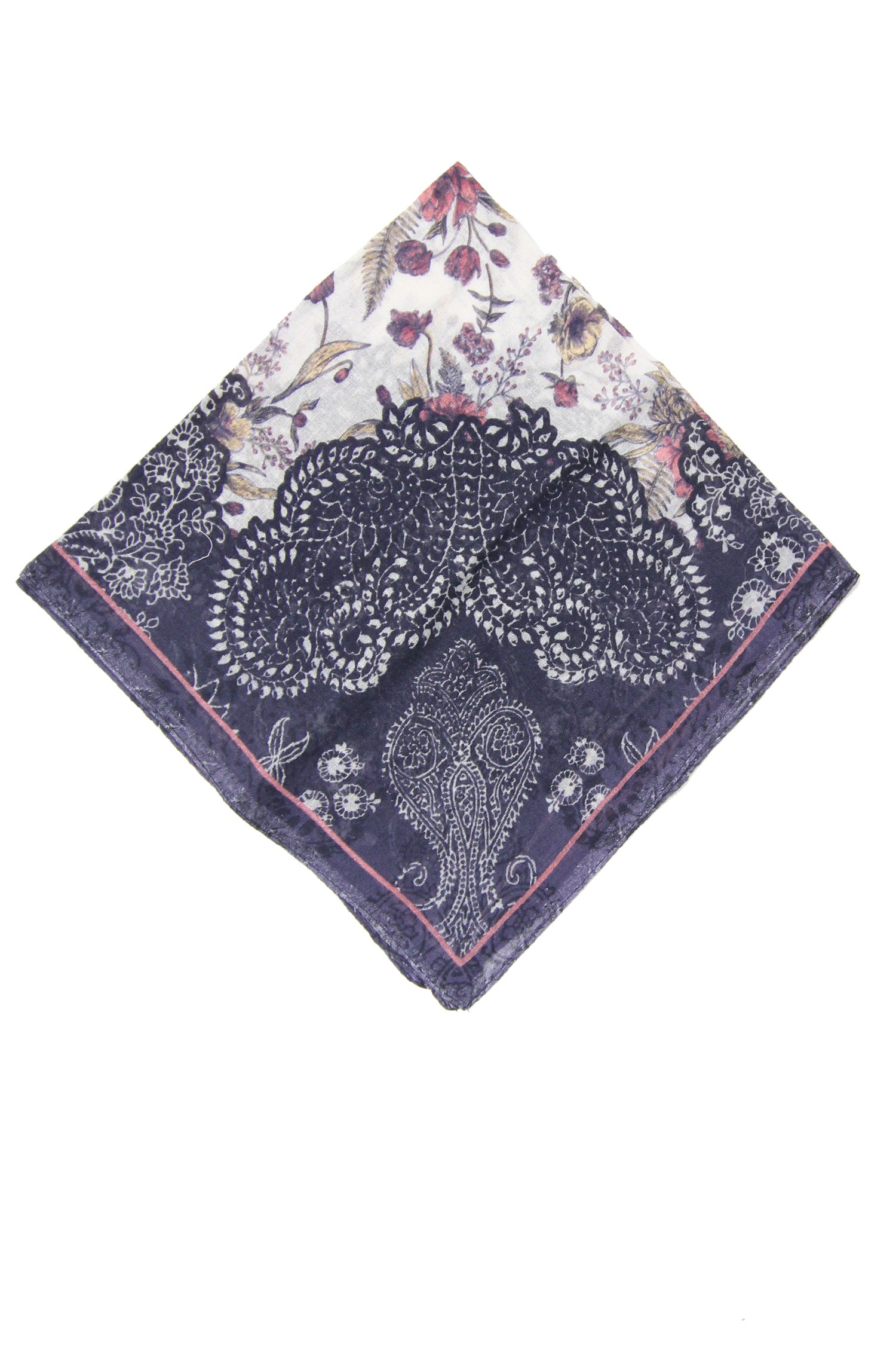 Paisley Border Layered Floral Multi