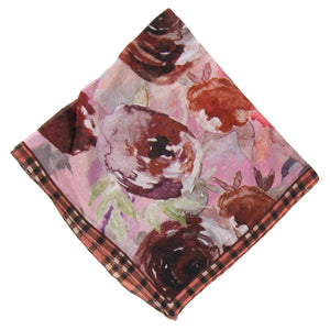 PrintBandana Roses Plaid