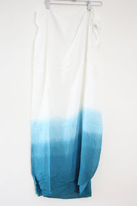 Top Cropped Tie & Sarong Ombre Blue