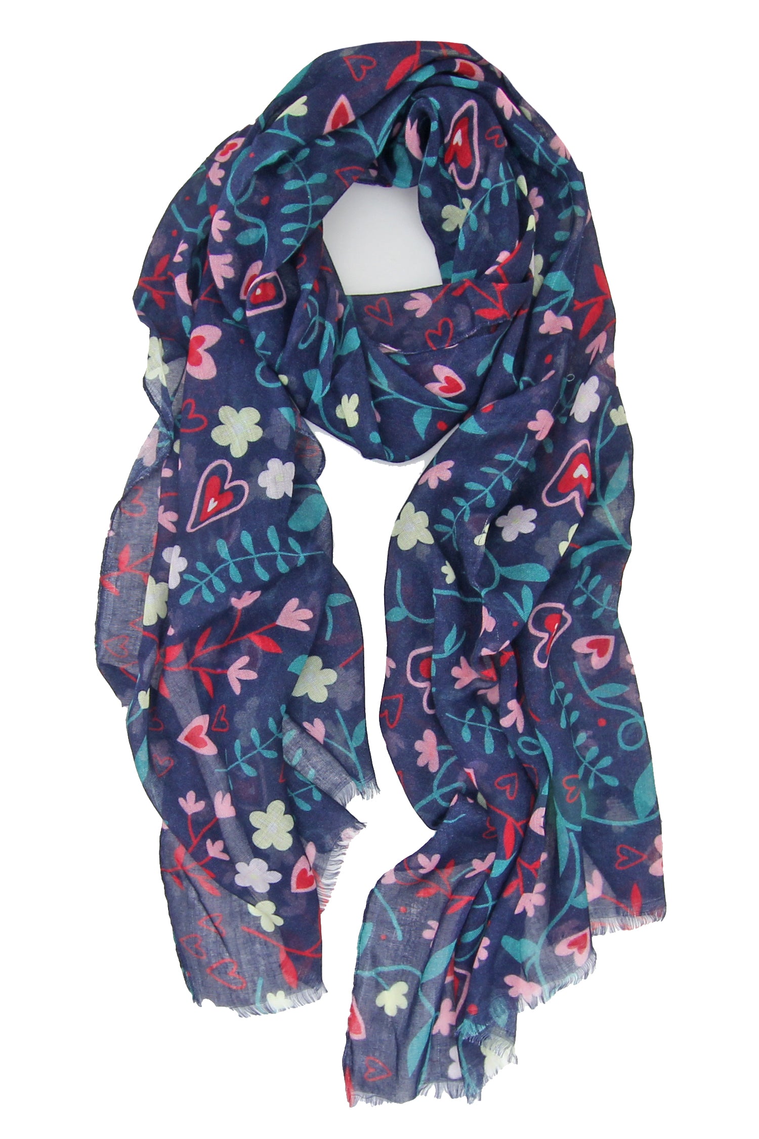 Scarf Heart Navy