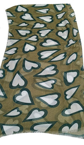 Scarf Heart Olive