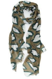 Scarf Heart Olive