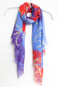 Scarf Micromodal Bamboo Fronds Bright