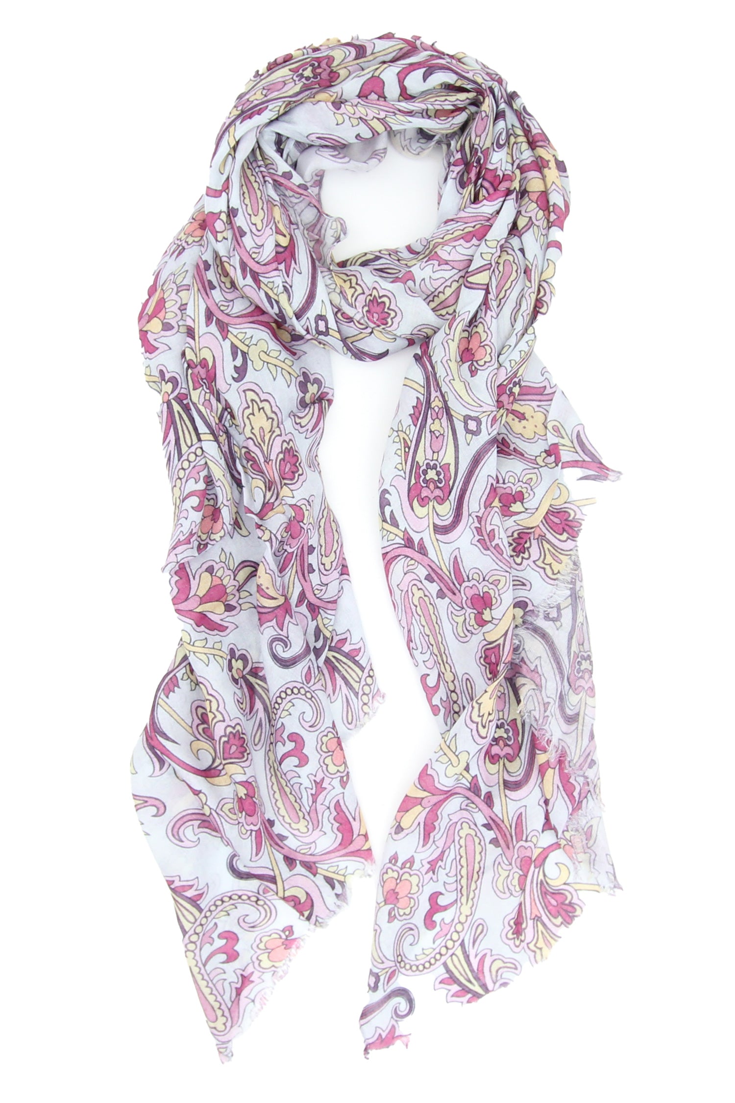 Scarf Paisley Pink