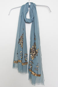 Scarf Sequin Aqua