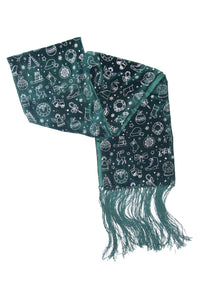 Scarf Velvet Metallic Christmas Green