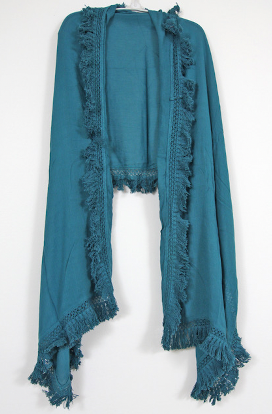 Wrap Solid Fringe Teal