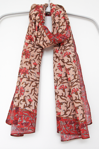 Scarf Vine Floral Cinnamon