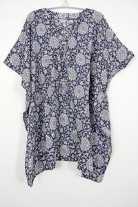 Tunic Laced Floral Navy