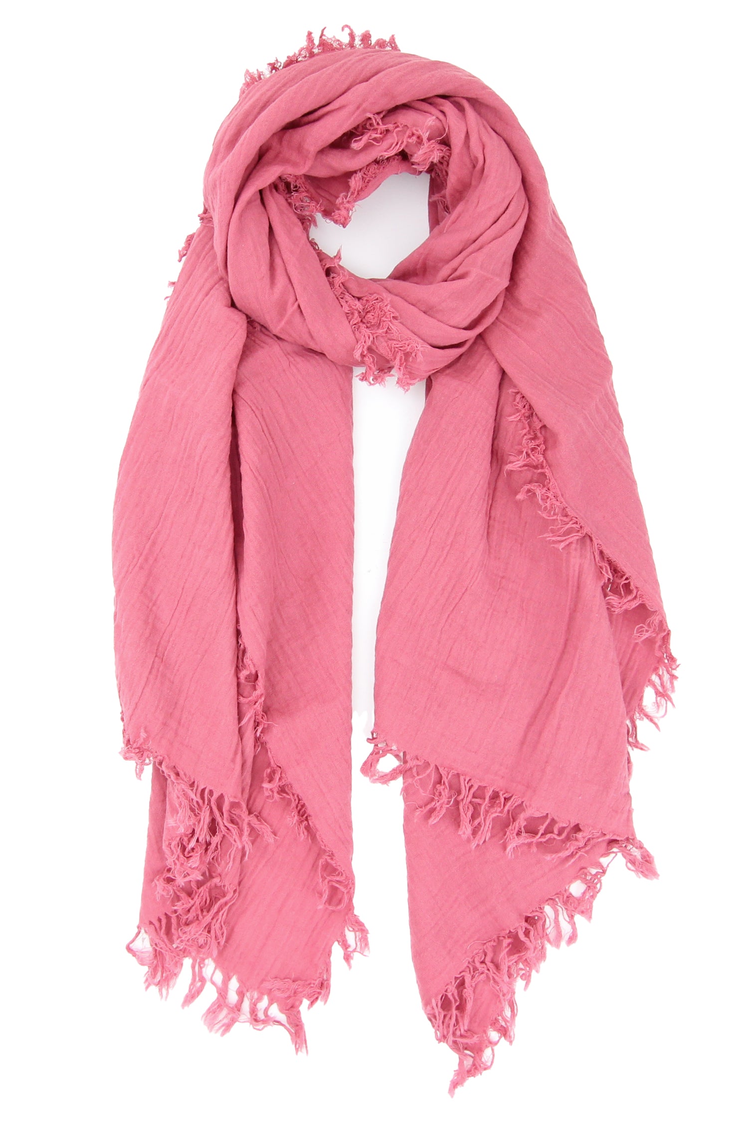 Wrap Solid Crinkle Rose